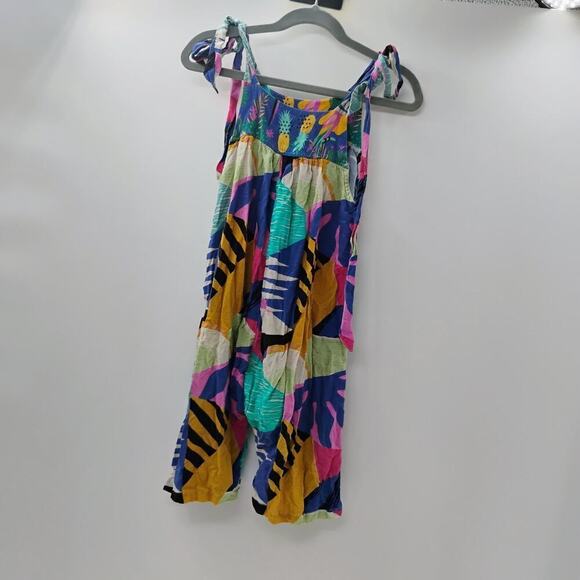 Das Meninas Girls Sleeveless Floral Romper Multicolor Button Front 8Years - Picture 2 of 10